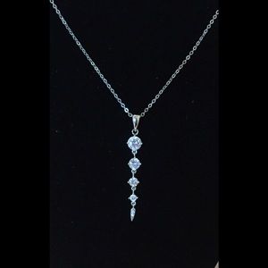 💎Crystal Four-Stone Leaf Pendant Necklace 925